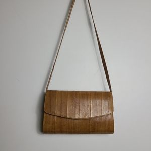 Vintage Tan Eel Skin Purse by Sunco Korea.